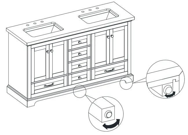 HOME DECORATORS COLLECTION HDTD60VW Barn Door - Assembly 4