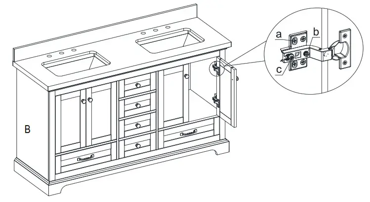 HOME DECORATORS COLLECTION HDTD60VW Barn Door - Assembly 6