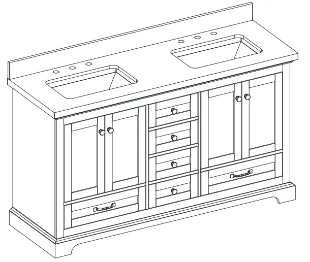 HOME DECORATORS COLLECTION HDTD60VW Barn Door - Cover