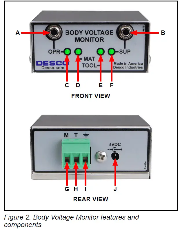 DESCO 19241 Body Voltage Monitor 2