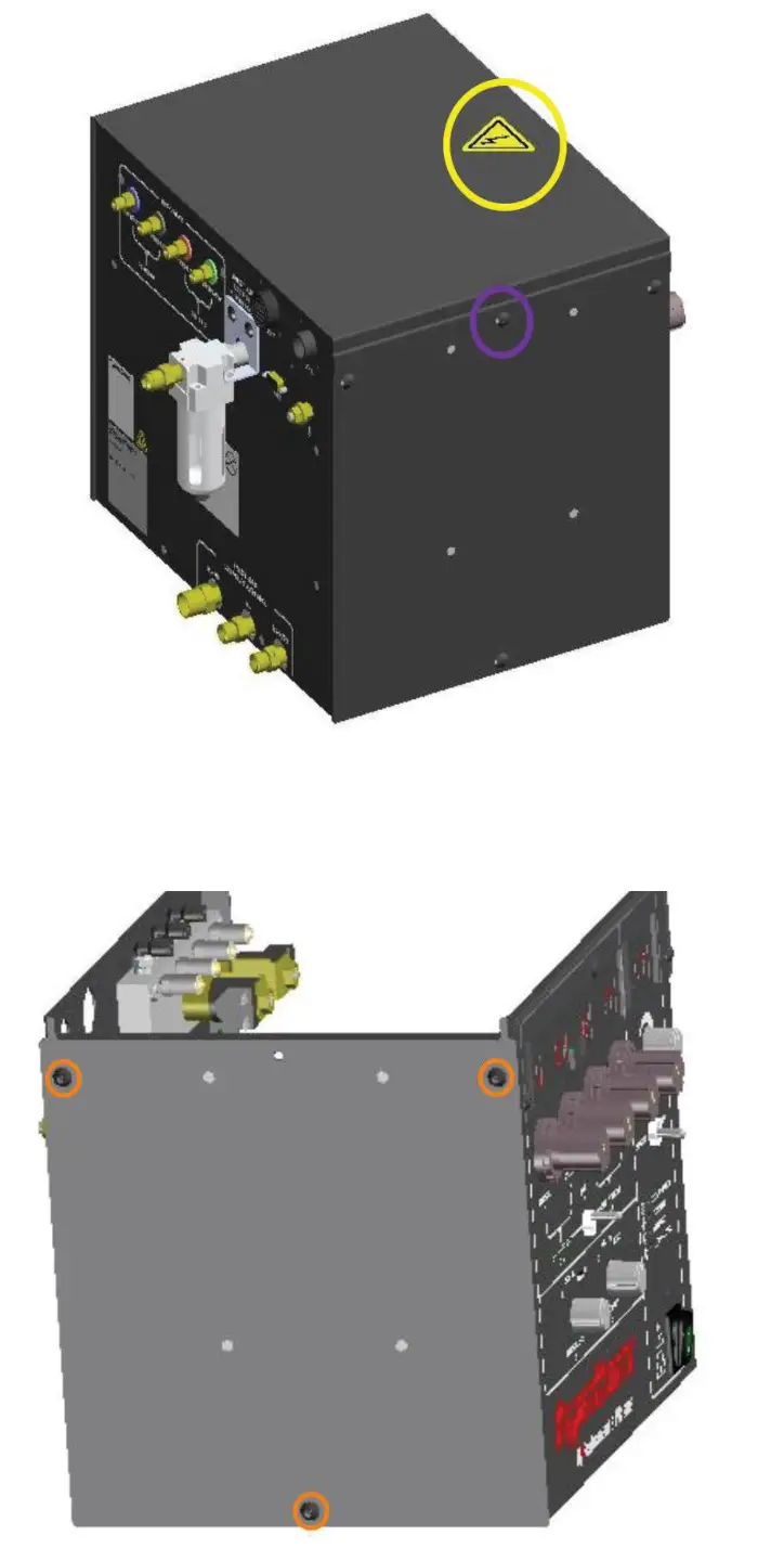 Hypertherm HPR Auto Manual Gas Console - Discard the bolts into the mixed metal recycling stream