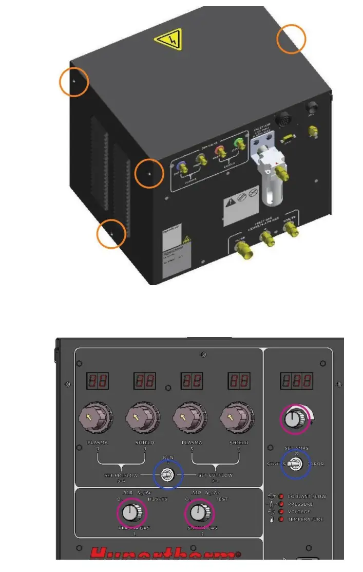 Hypertherm HPR Auto Manual Gas Console - Discard the screws and bolts into the mixed metal recycling