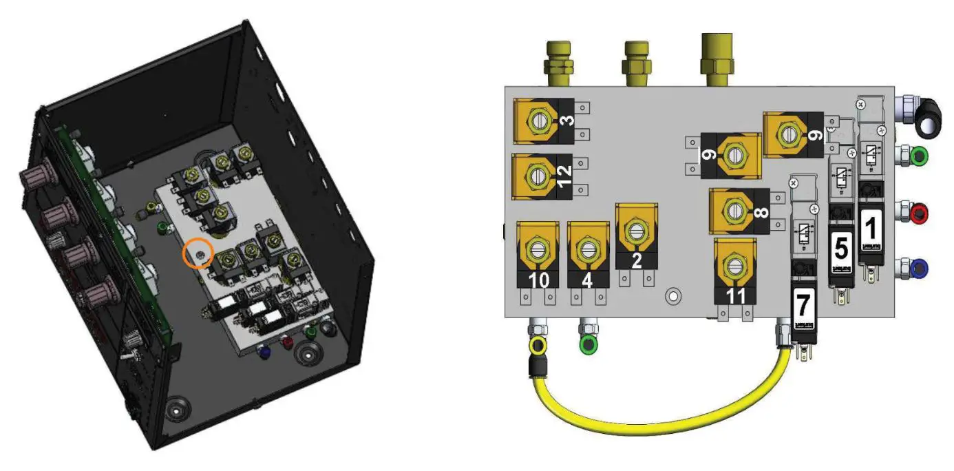 Hypertherm HPR Auto Manual Gas Console - Discard the screws and cables into the mixed metal recycling stream