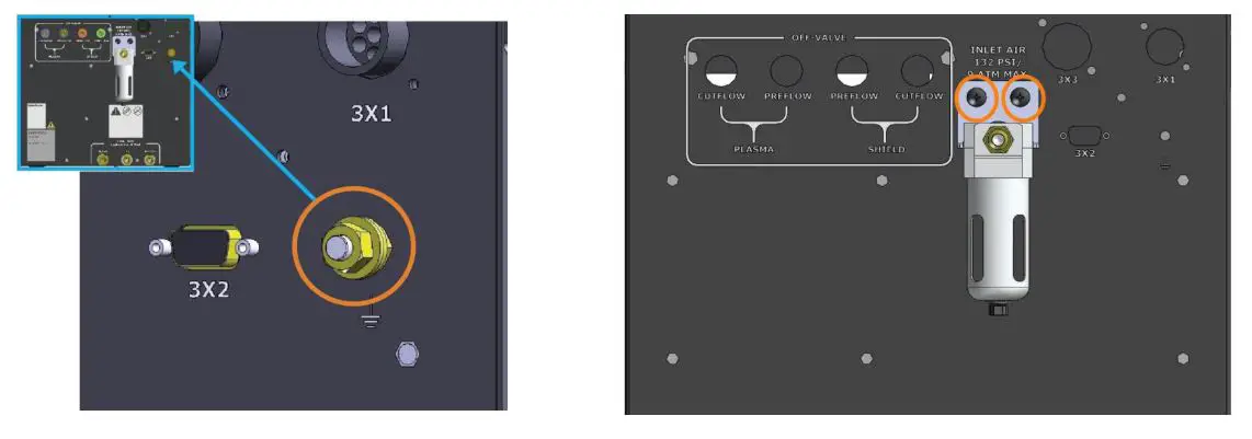 Hypertherm HPR Auto Manual Gas Console - Discard the screws and nuts into the mixed metal recycling stream