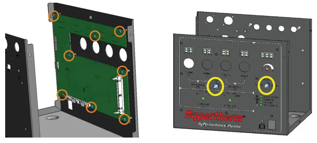 Hypertherm HPR Auto Manual Gas Console - Discard the screws into the mixed metal recycling stream 2