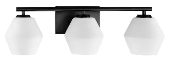 PROGRESS LIGHTING P300432-31M Copeland 7-in 3-Light Matte Black LED Mid-century Vanity