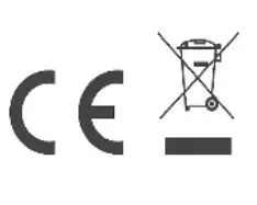 CE and disposal icon