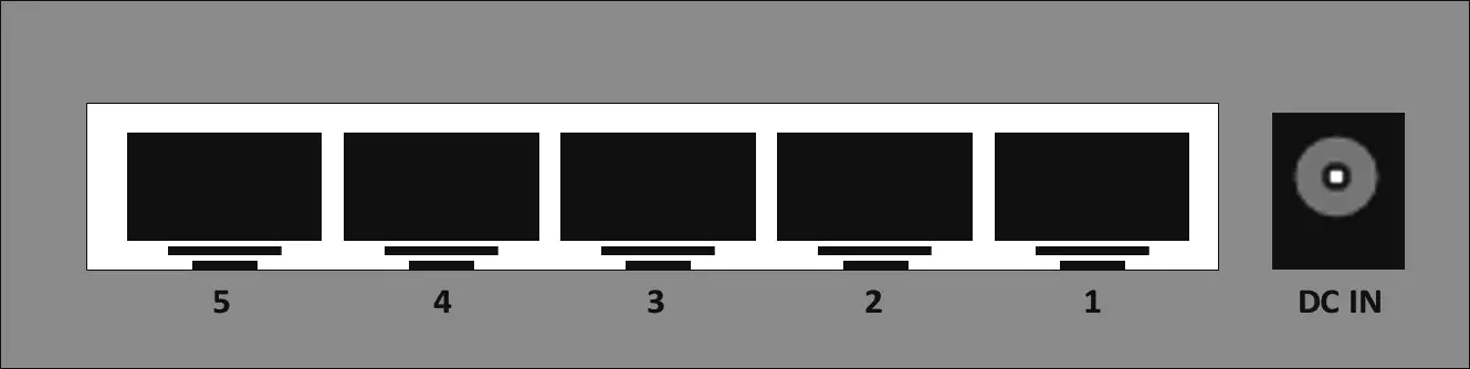 DIGITUS 5 Port Gigabit Switch DN-80202 - Rear Panel