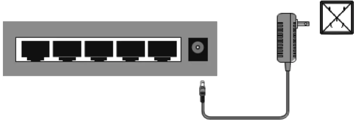 DIGITUS 5 Port Gigabit Switch DN-80202 - power cables