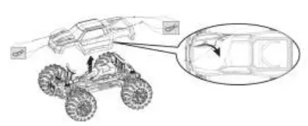 BEZGAR IPX5 Waterproof RC Car - Remove the Truck Body