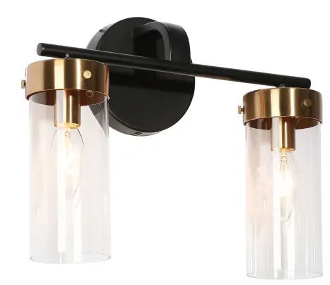 ZEVNI A04767W2 Conny 12.5-in 2-Light Black -0