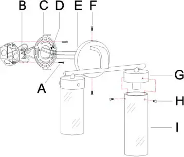ZEVNI A04767W2 Conny 12.5-in 2-Light Black -02