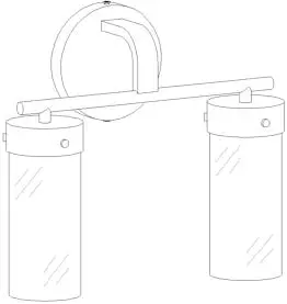 ZEVNI A04767W2 Conny 12.5-in 2-Light Black -product-image