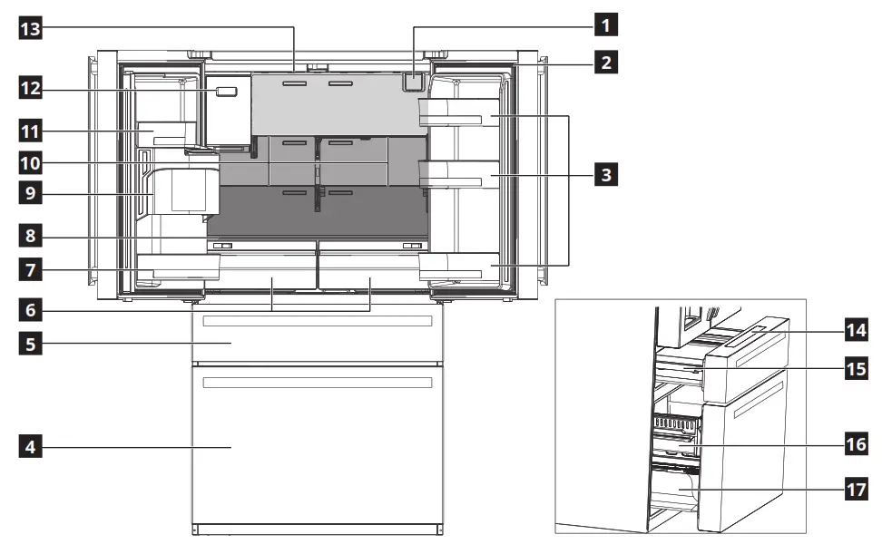 IKEA ÖVERSKÅDLIG French Door Refrigerator - 7