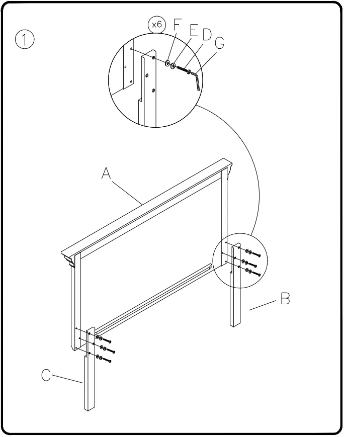 ASHLEY B77754 Kanwyn Queen Panel Footboard - fig 2