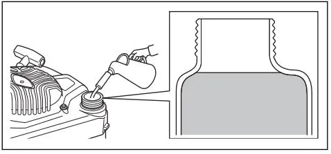 Husqvarna LC 151 Petrol Lawn Mower User Manual - Fill slowly with a fuel can