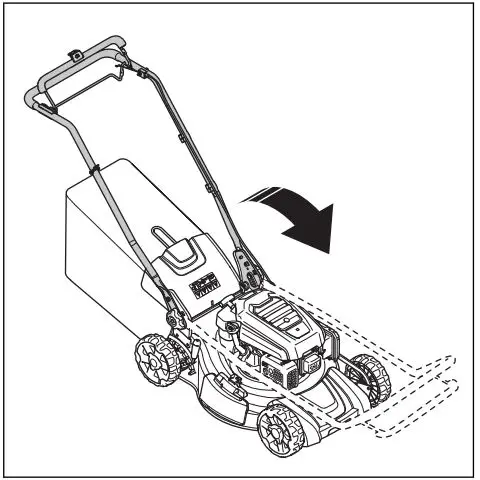 Husqvarna LC 151 Petrol Lawn Mower User Manual - Fold the handle forward