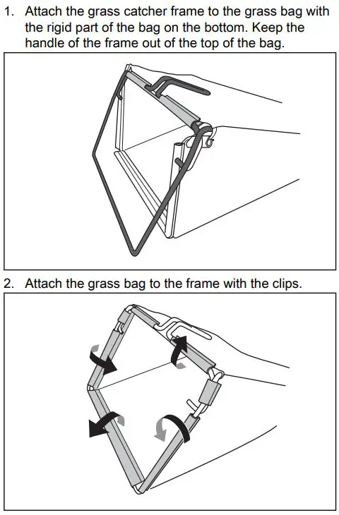Husqvarna LC 151 Petrol Lawn Mower User Manual - To assemble the grass catcher