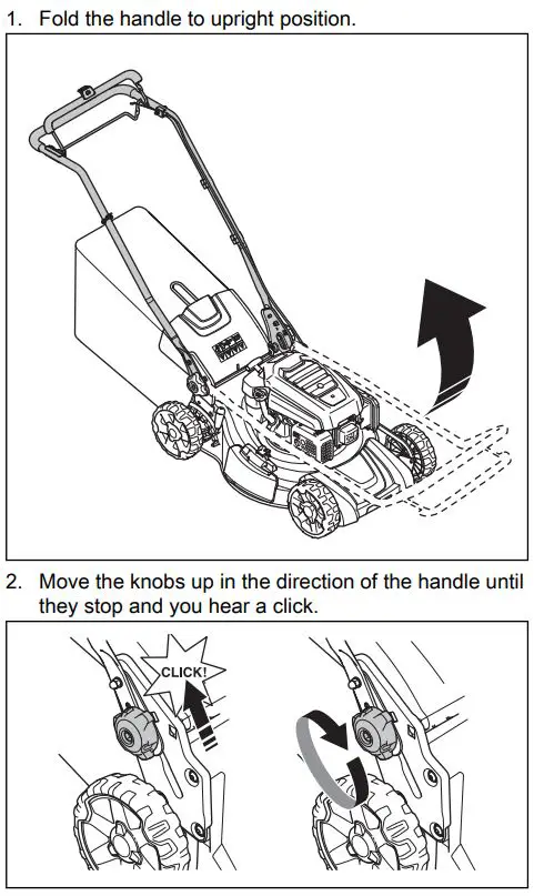 Husqvarna LC 151 Petrol Lawn Mower User Manual - To set the product in operation position