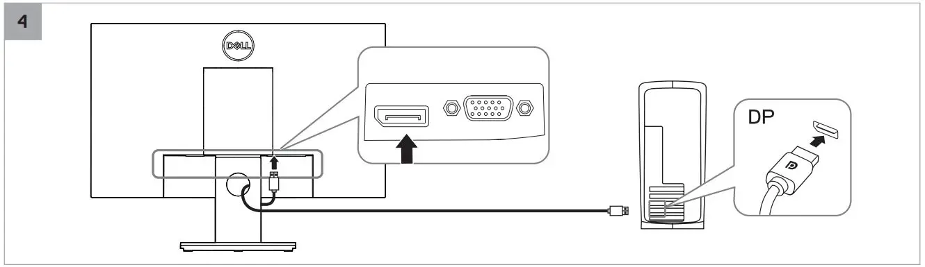 Dell E1920H Monitor User Guide - Installation 4