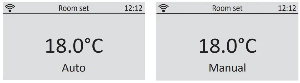 Rapid setting of the room temperature