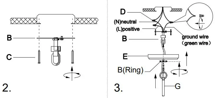 MAXIM LIGHTING 2889AR Paloma 9 Light Chandelier User Guide - Attach appropriate amount of chain to loop