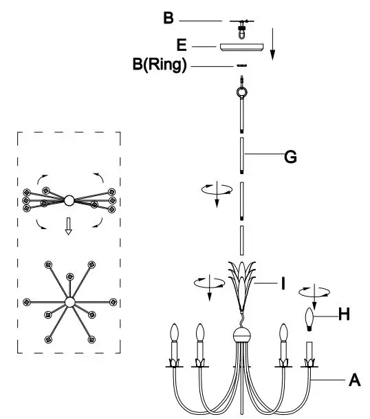 MAXIM LIGHTING 2889AR Paloma 9 Light Chandelier User Guide - Product Overview