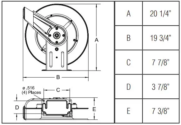 REELCRAFT TW450 OLPT Welding Hose Reels-FIG2
