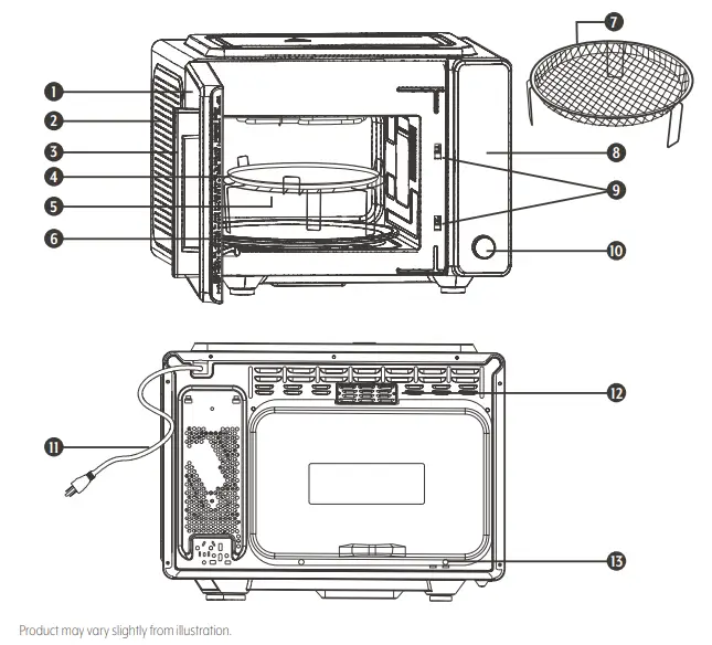 MON CHATEAU Microwave Oven with Air Fryer -PRODUCT PARTS