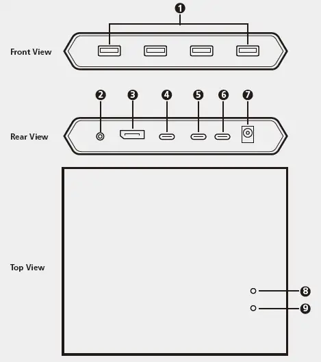 ATEN US3311 2-Port 4K DisplayPort USB-C KVM Dock Switch 1