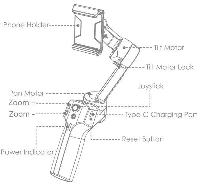 MOZA M16 3 Axis Handheld Smartphone Gimbal Stabilizer - fig 2