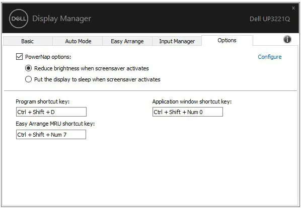 Dell 32 Monitor UP3221Q User Guide- Other Shortcut Keys