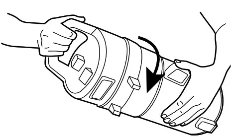 Hoover UH71300 Wind Tunnel Cord Rewind Pro Upright- dirt cup body