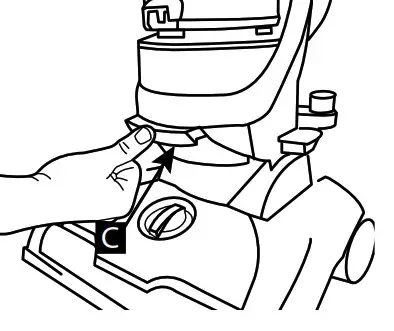 Hoover UH71300 Wind Tunnel Cord Rewind Pro Upright- upper handle