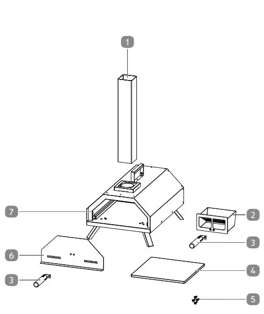 ALDI PO-001 Table Top Pizza Oven Instruction Manual - Product Overview