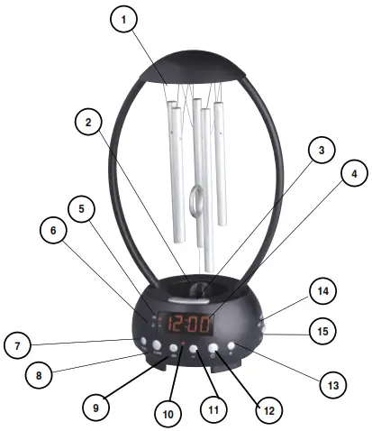 Homedics WC-200 Indoor Wind Chimes Envirascape Tranquil Chimes - Tranquil Chime Features