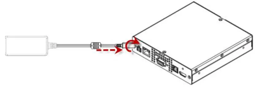 Raritan KX IV 101 Ultra High Performance 1 Port 4K Switch - Some of the original models include twist-to-lock adapters, as shown in the image below