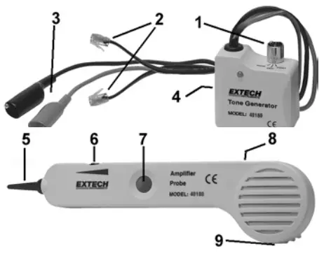 EXTECH 40180 Tone Generator and Amplifier Probe - EXTECH 40180 Tone Generator and Amplifier Probe