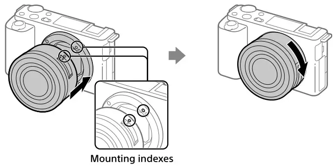 SONY ZV-E10 Interchangeable Lens Digital Camera - Attaching a lens
