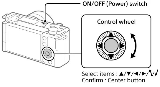 SONY ZV-E10 Interchangeable Lens Digital Camera - Setting the language and the clock
