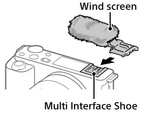 SONY ZV-E10 Interchangeable Lens Digital Camera - Using the wind screen