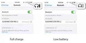 BLAUPUNKT BTW-Pro True Wireless Bluetooth Earbud - Battery display