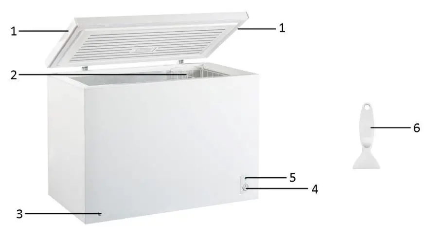 GERATEK Oshawa GT2510W Chest Freezer - Appliance overview