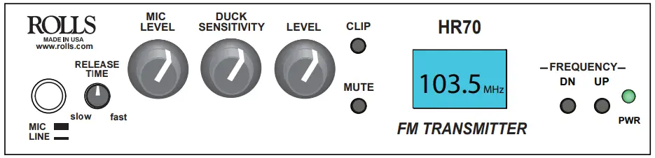 ROLLS HR70 Digital FM Brodcast Transmitter-fig1