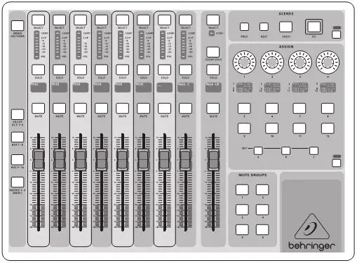 Behringer Digital Mixer Console Midas Preamps - Group or Bus Channel Banks
