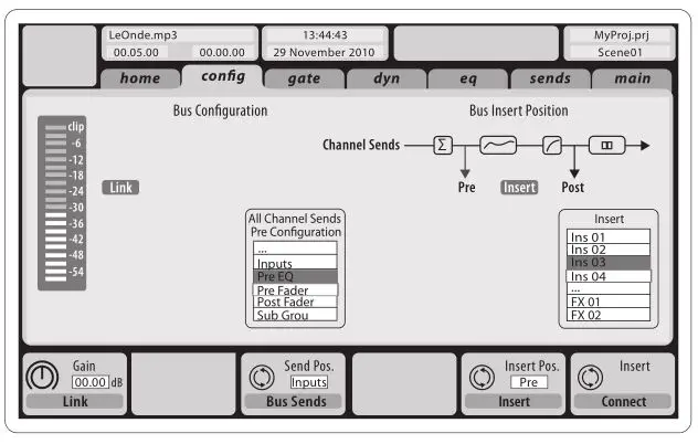 Behringer Digital Mixer Console Midas Preamps - The configuration of Mix Bus Channels 1-16