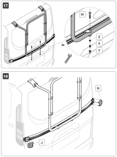 FIAMMA 02094B07A Carry-Bike Cycle Carrier Ford Transit Custom - fig 11
