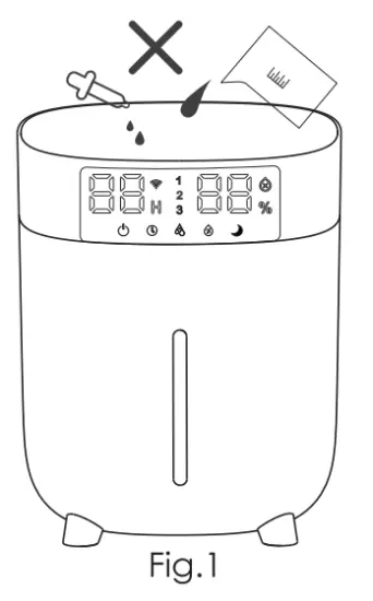 Shenzhen Kensonic Intelligent Technology WB-JS2101 Smart Ultrasonice Humidifier LED - Fig . 1
