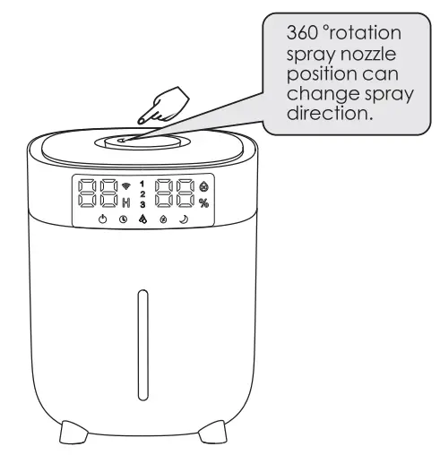 Shenzhen Kensonic Intelligent Technology WB-JS2101 Smart Ultrasonice Humidifier LED - filling water 5