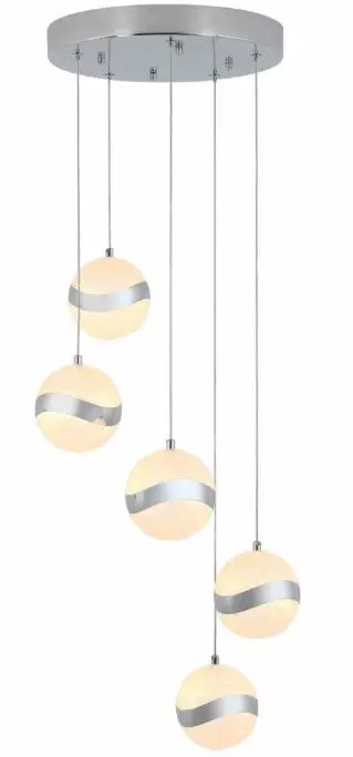 artika PDT5-SP -Sparkle 5 5-Light LED- Pendant-FIG 1